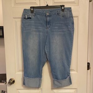 CJ Banks Light Blue Ankle Jeans 18w